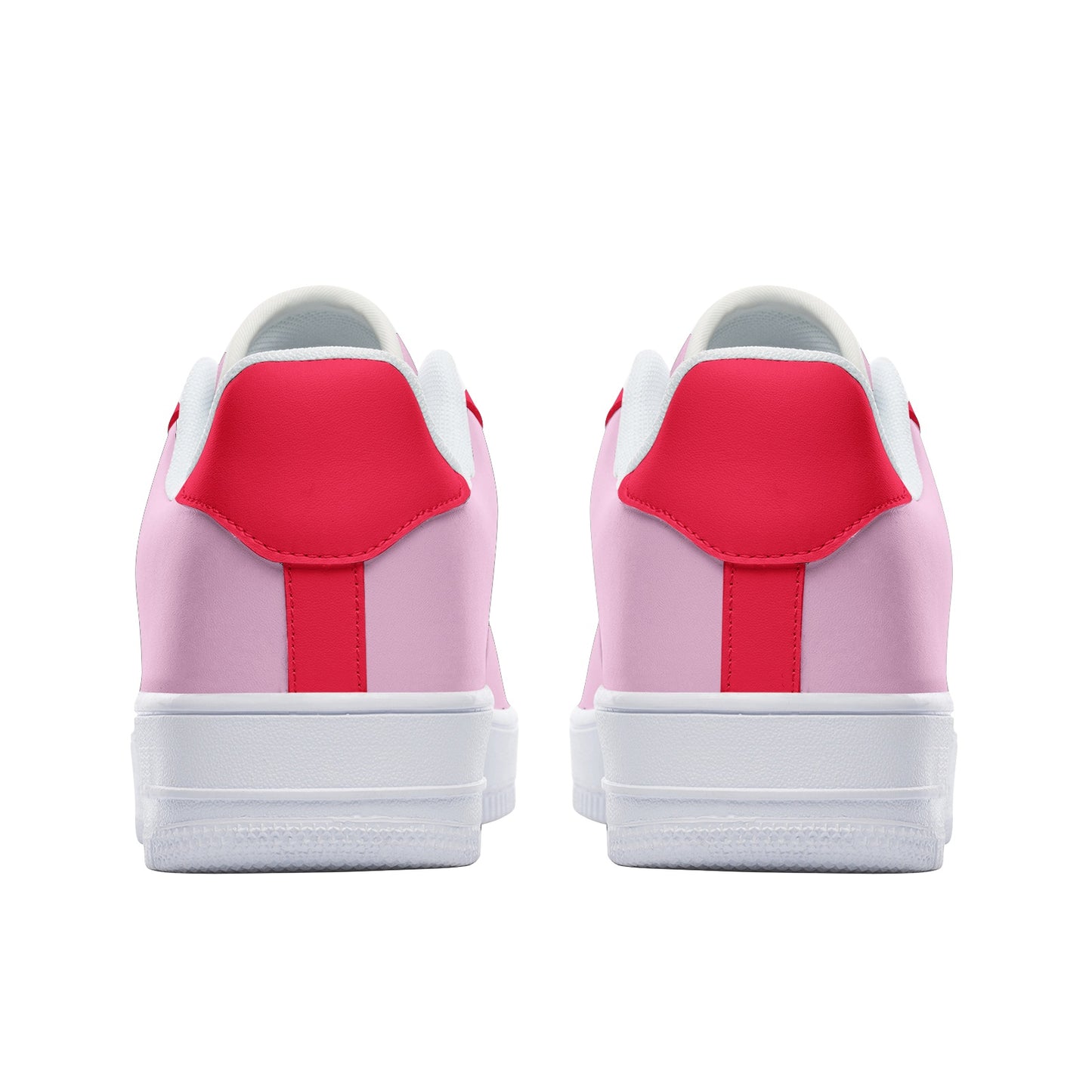Pink Unisex Low Top Leather Sneakers