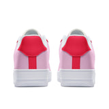 Pink Unisex Low Top Leather Sneakers