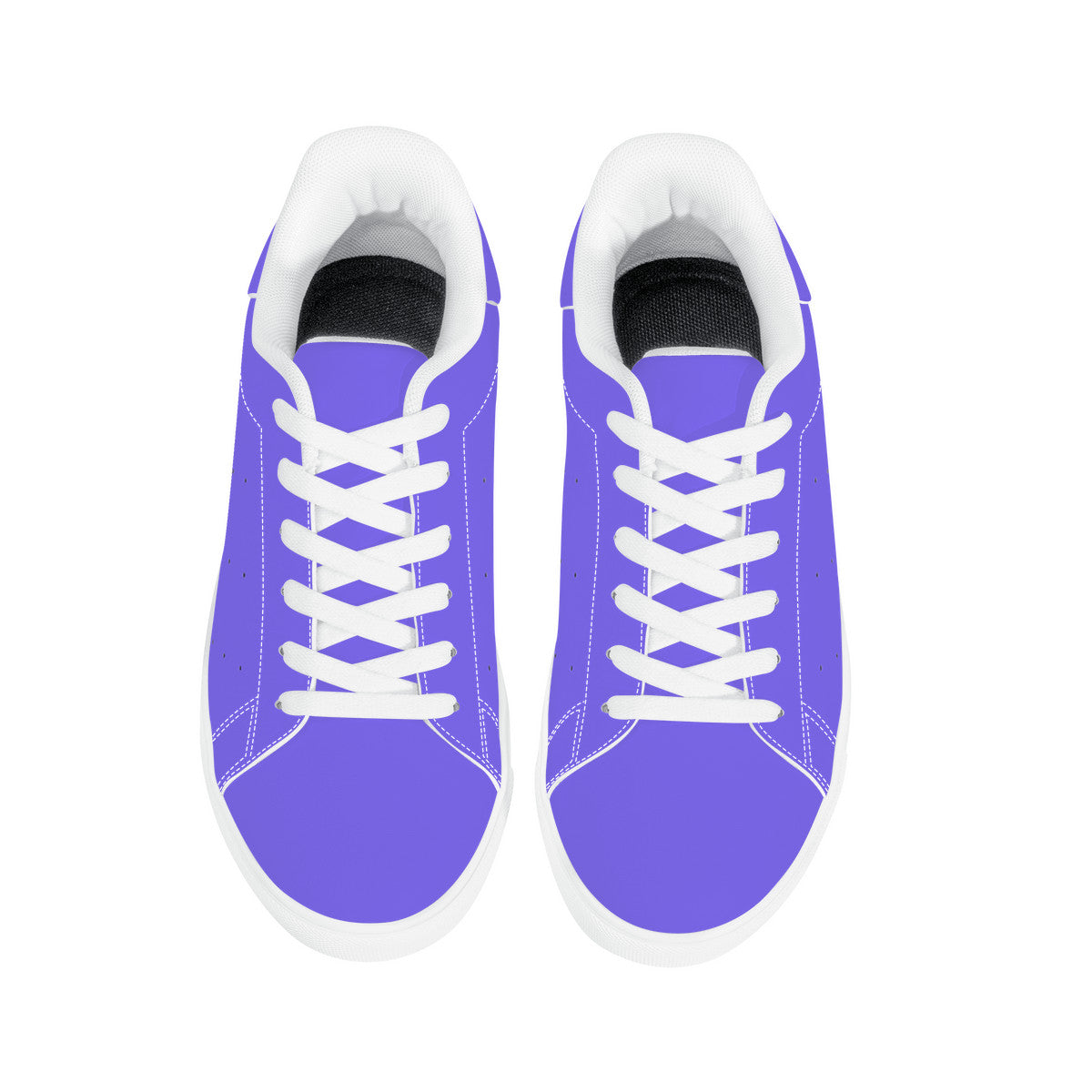 Purple Low-Top Synthetic Leather Sneakers