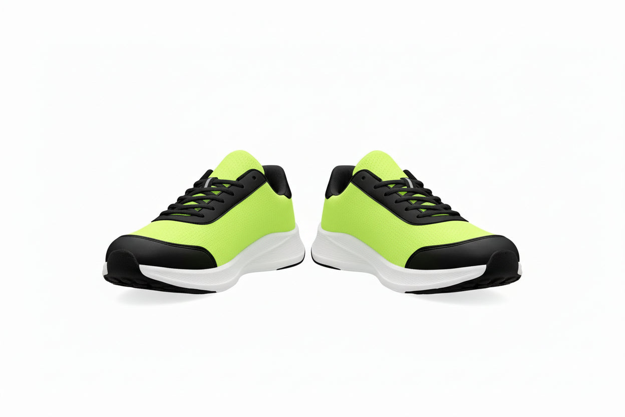 Men's Neon Green Mudguard Running Shoes