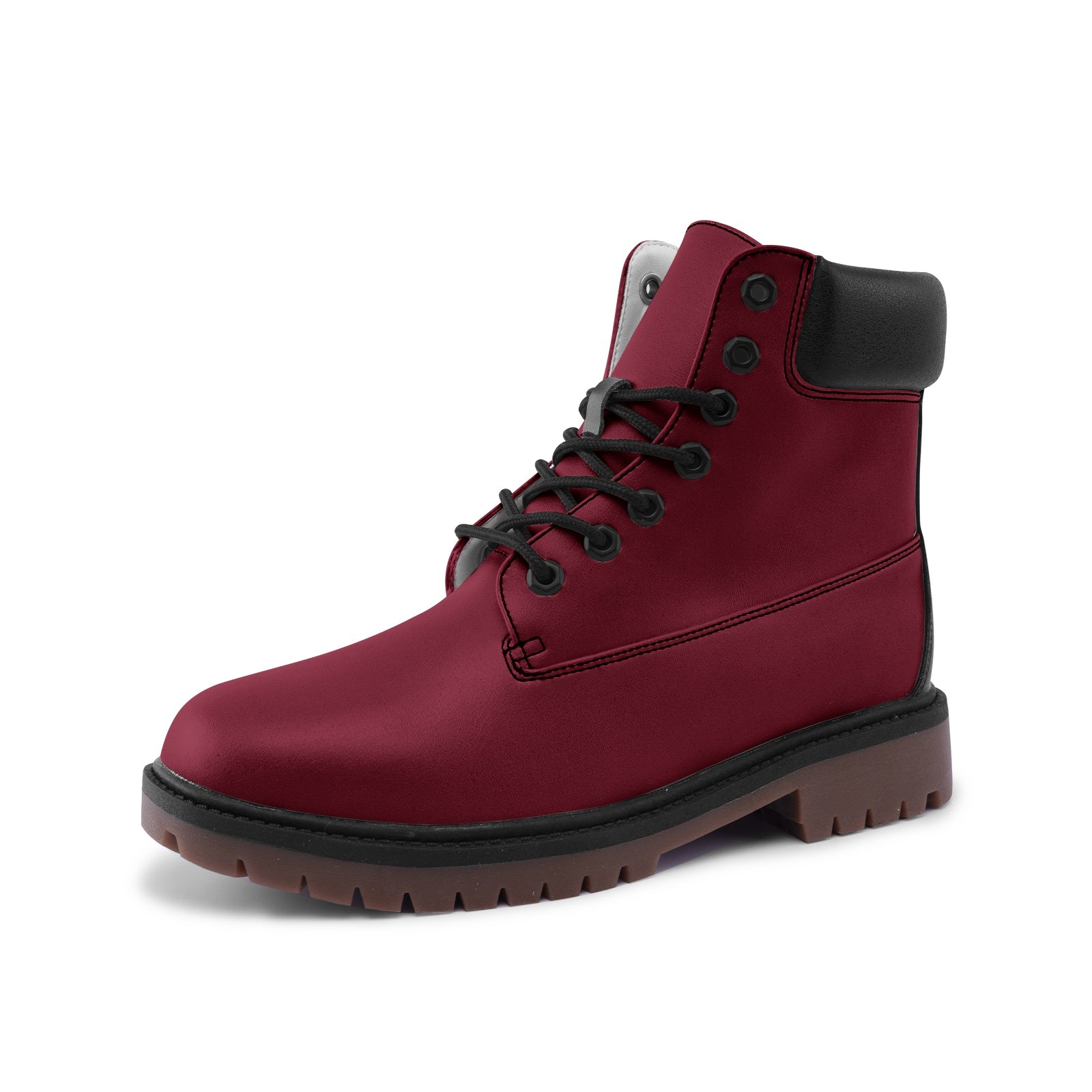 Burgundy Red Premium Lightweight Microfiber Leather Chukka Boots