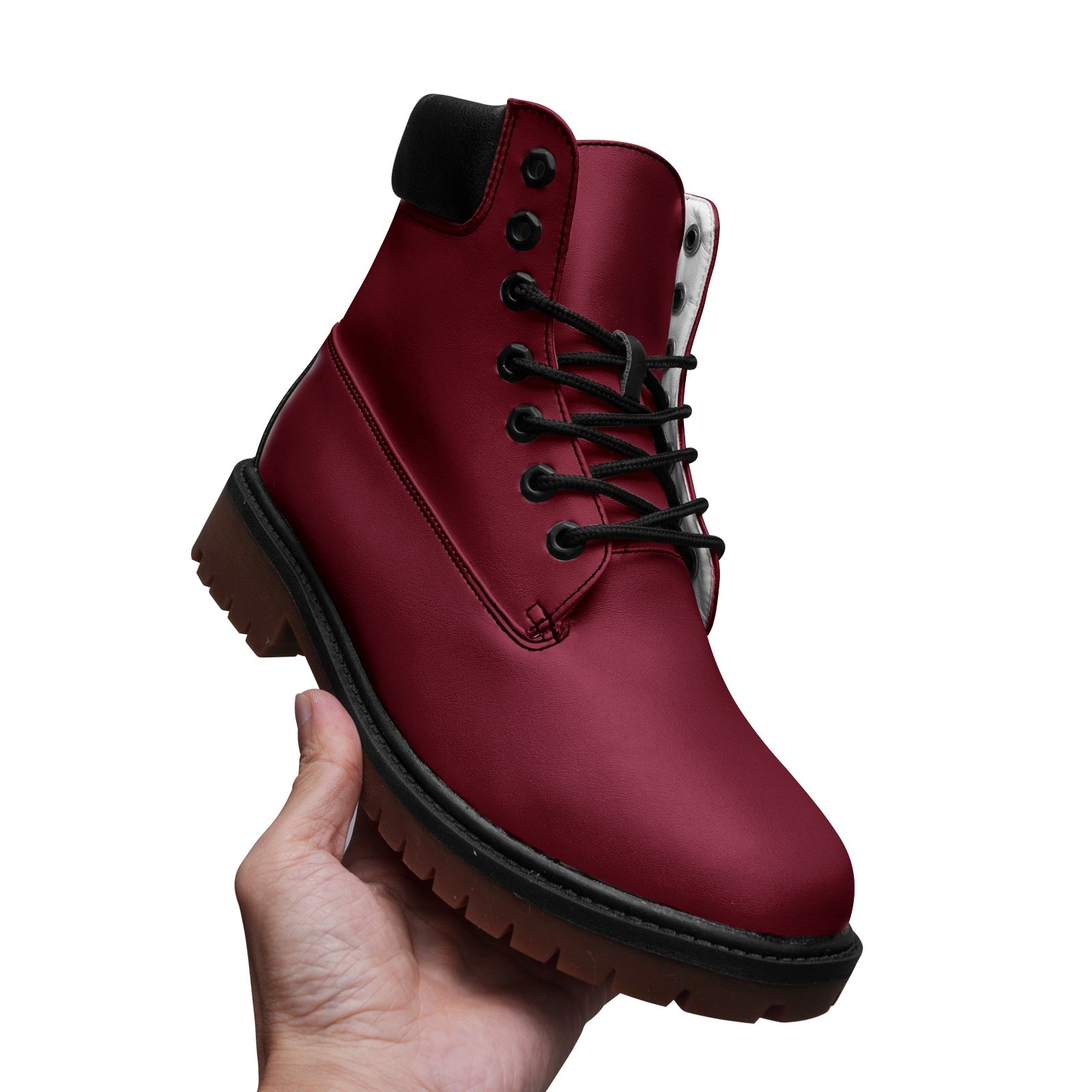 Burgundy Red Premium Lightweight Microfiber Leather Chukka Boots