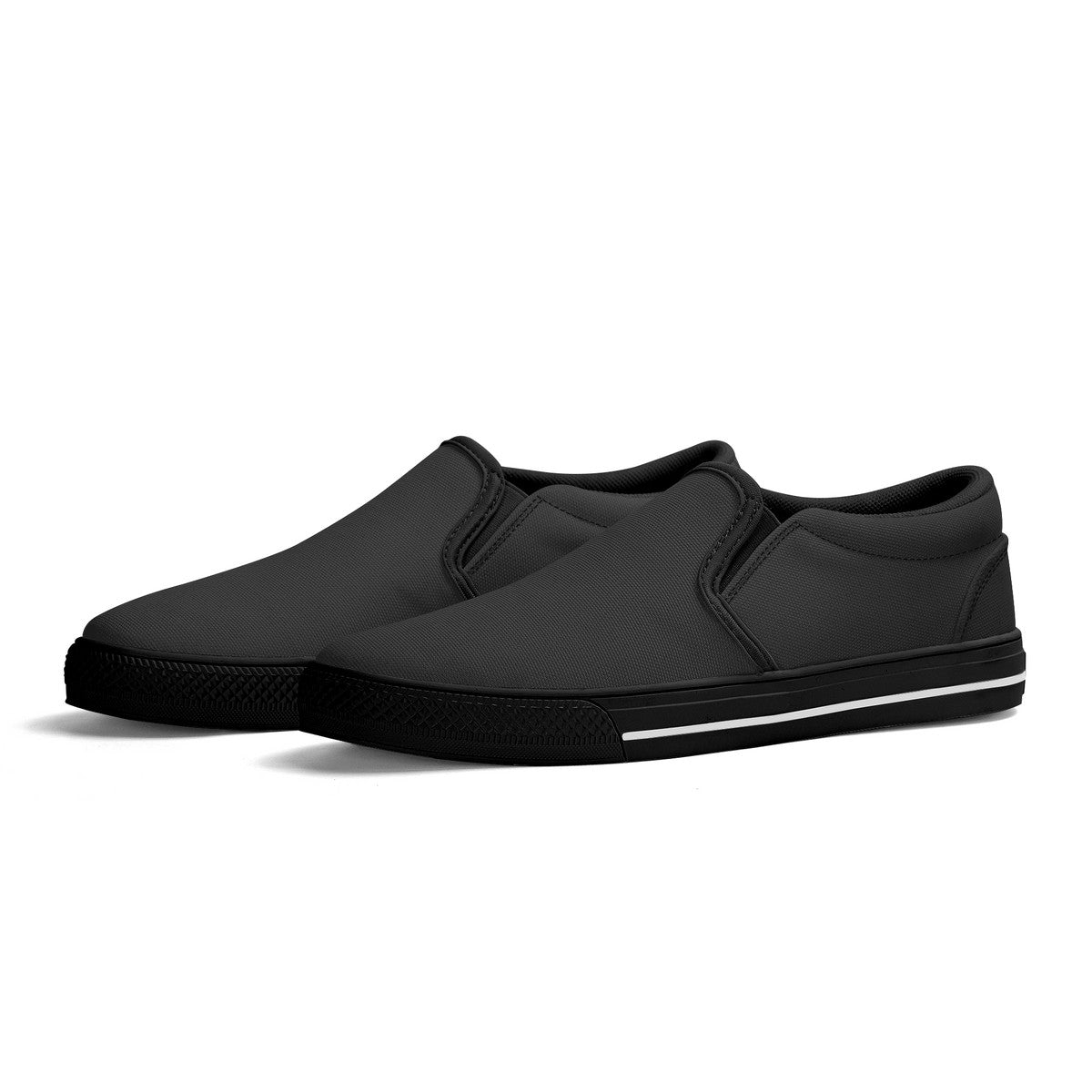Black Unisex Slip-on Shoes