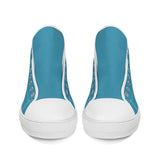 Blue High-Top Canvas Shoes