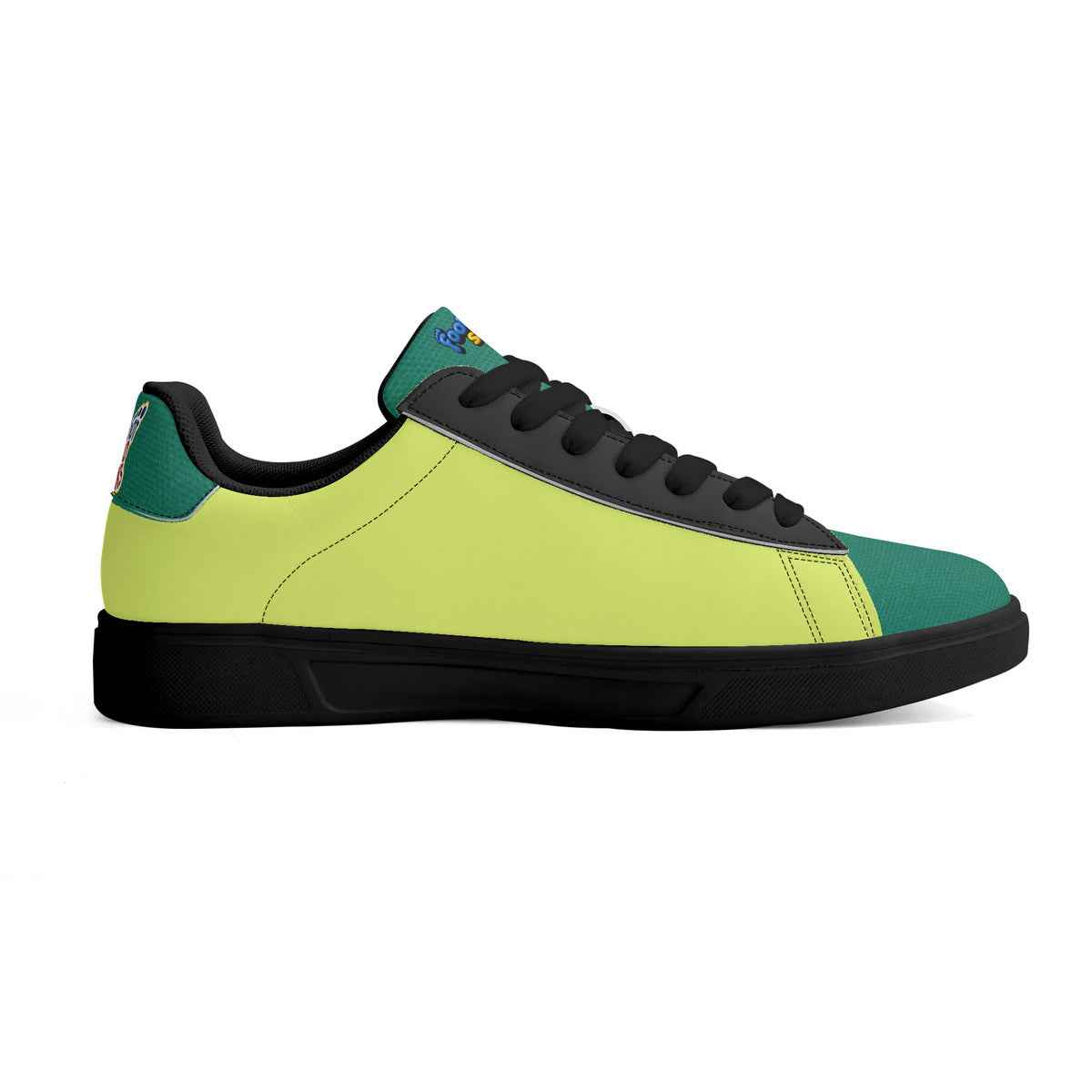 Unisex Premium Synthetic Neon Green Leather Sneakers