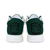 Green and geopattern Canvas Loafers