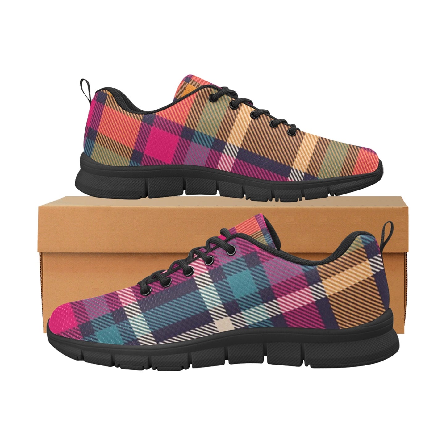 Men's Plaid Pattern Sneakers