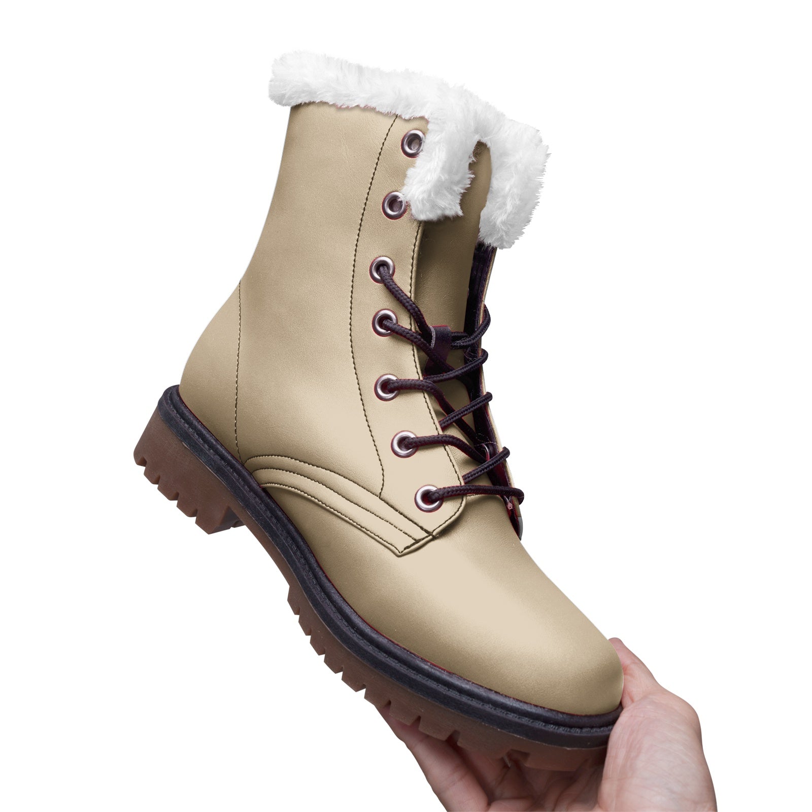 Tan Unisex Lace Up Winter Boots Fashion Comfort Chukka Boots