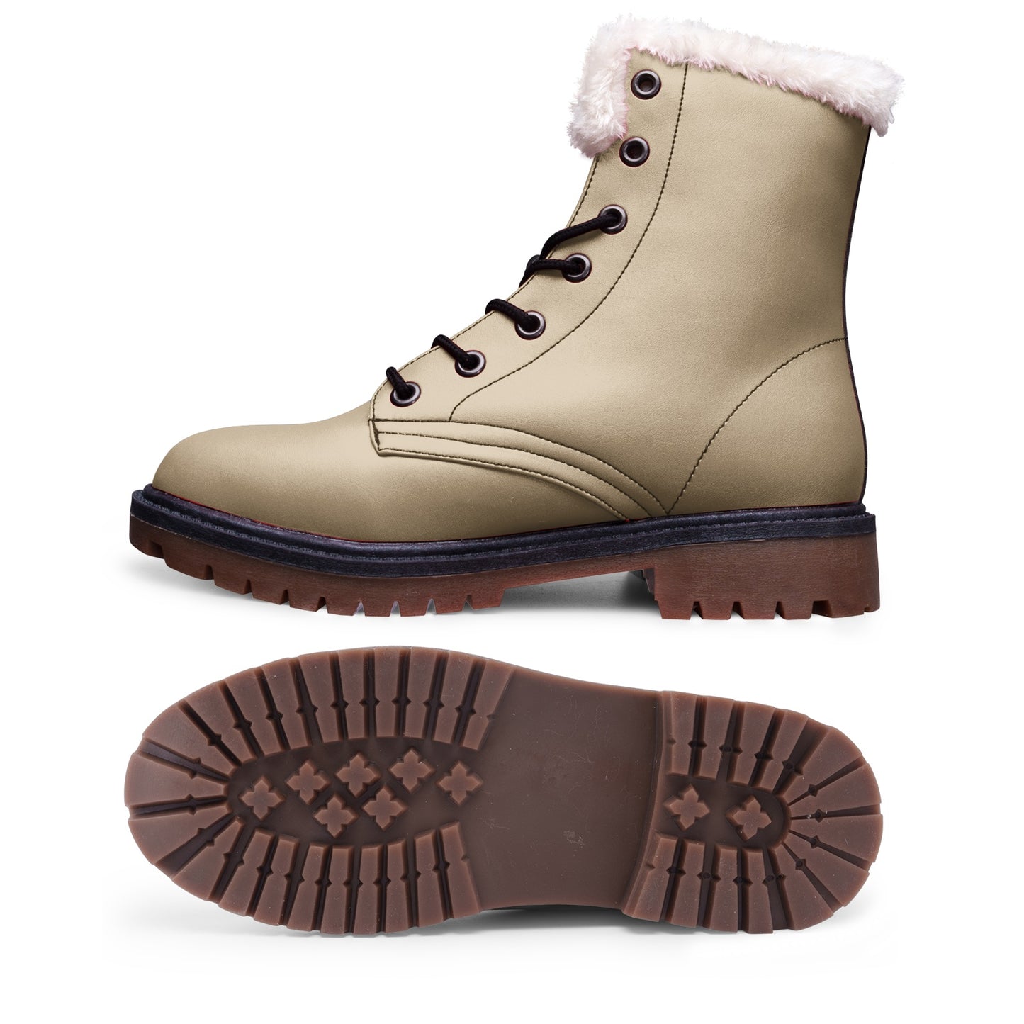 Tan Unisex Lace Up Winter Boots Fashion Comfort Chukka Boots