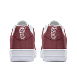 Unisex Maroon Low Top Leather Sneakers