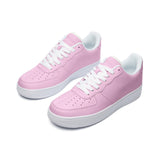 Unisex Bubblegum Pink Low Top Leather Sneakers