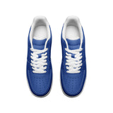 Unisex Cobalt Blue Low Top Leather Sneakers