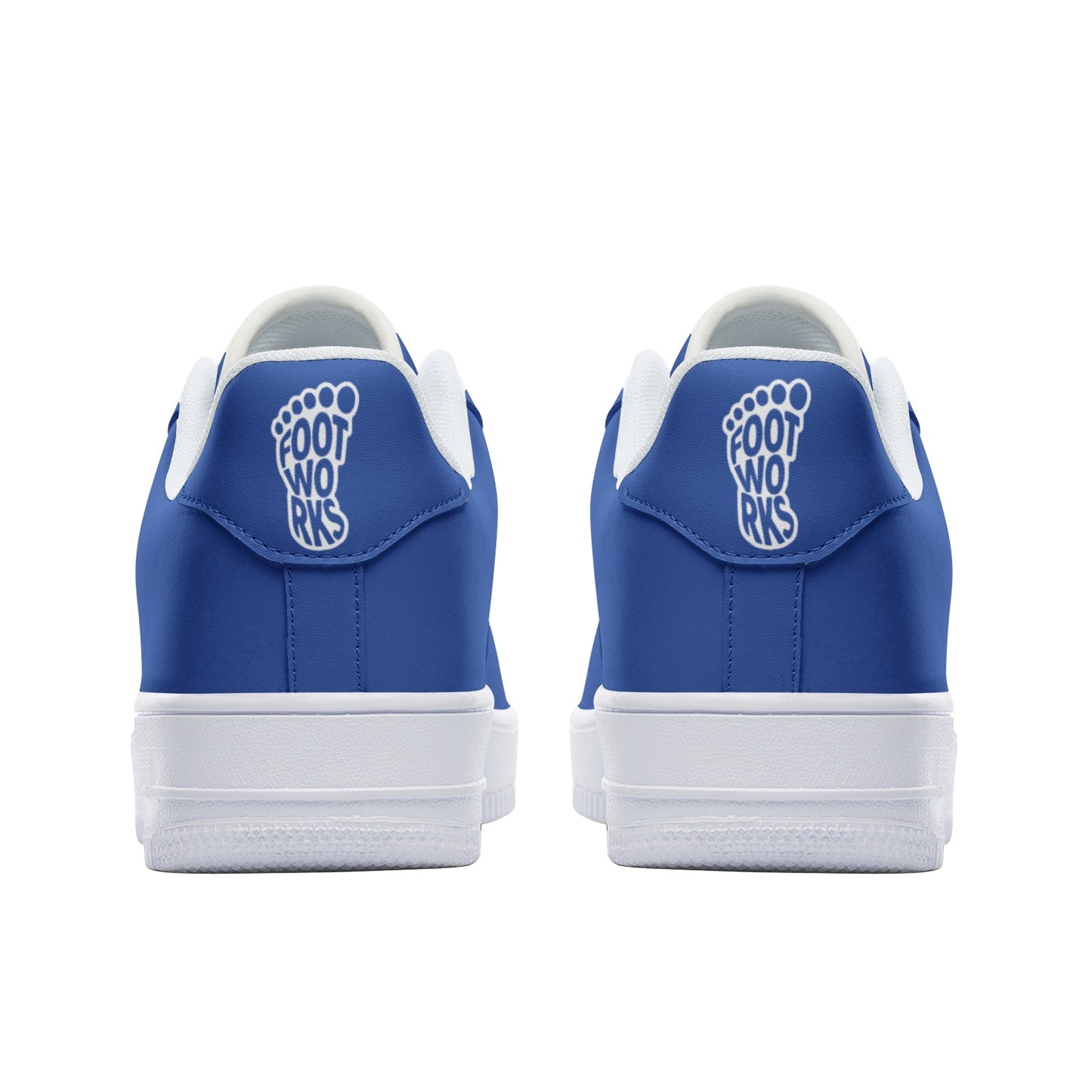 Unisex Cobalt Blue Low Top Leather Sneakers