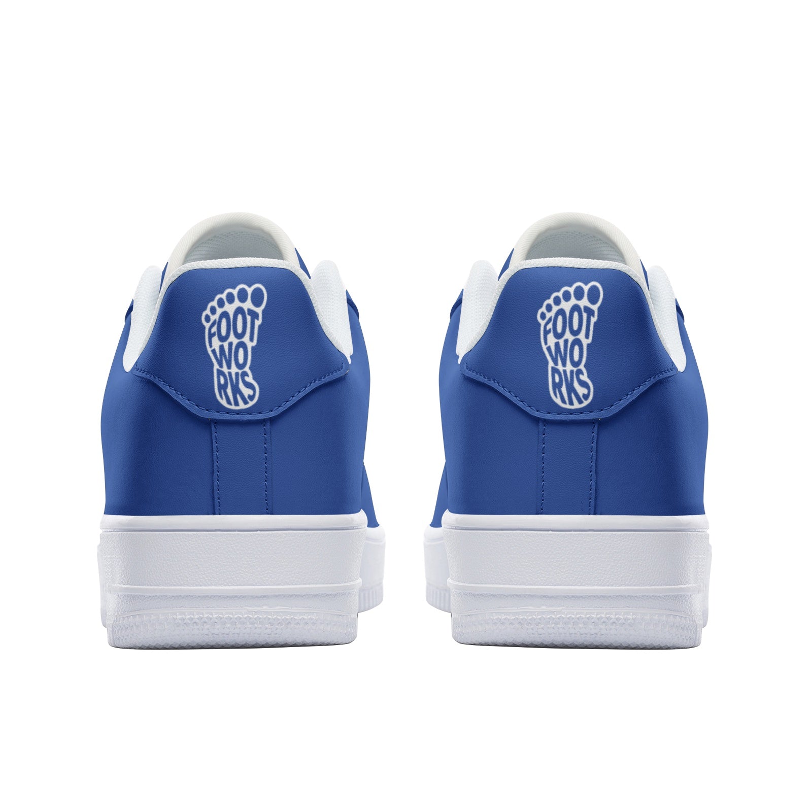 Unisex Cobalt Blue Low Top Leather Sneakers