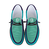 Unisex Aqua Canvas Loafers