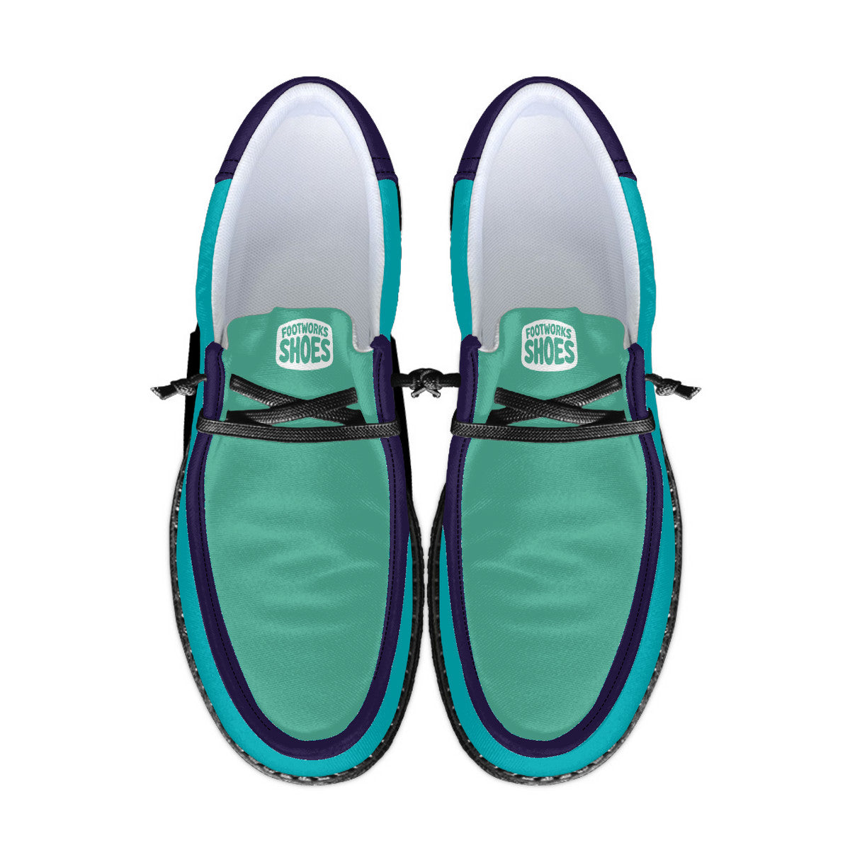 Unisex Aqua Canvas Loafers