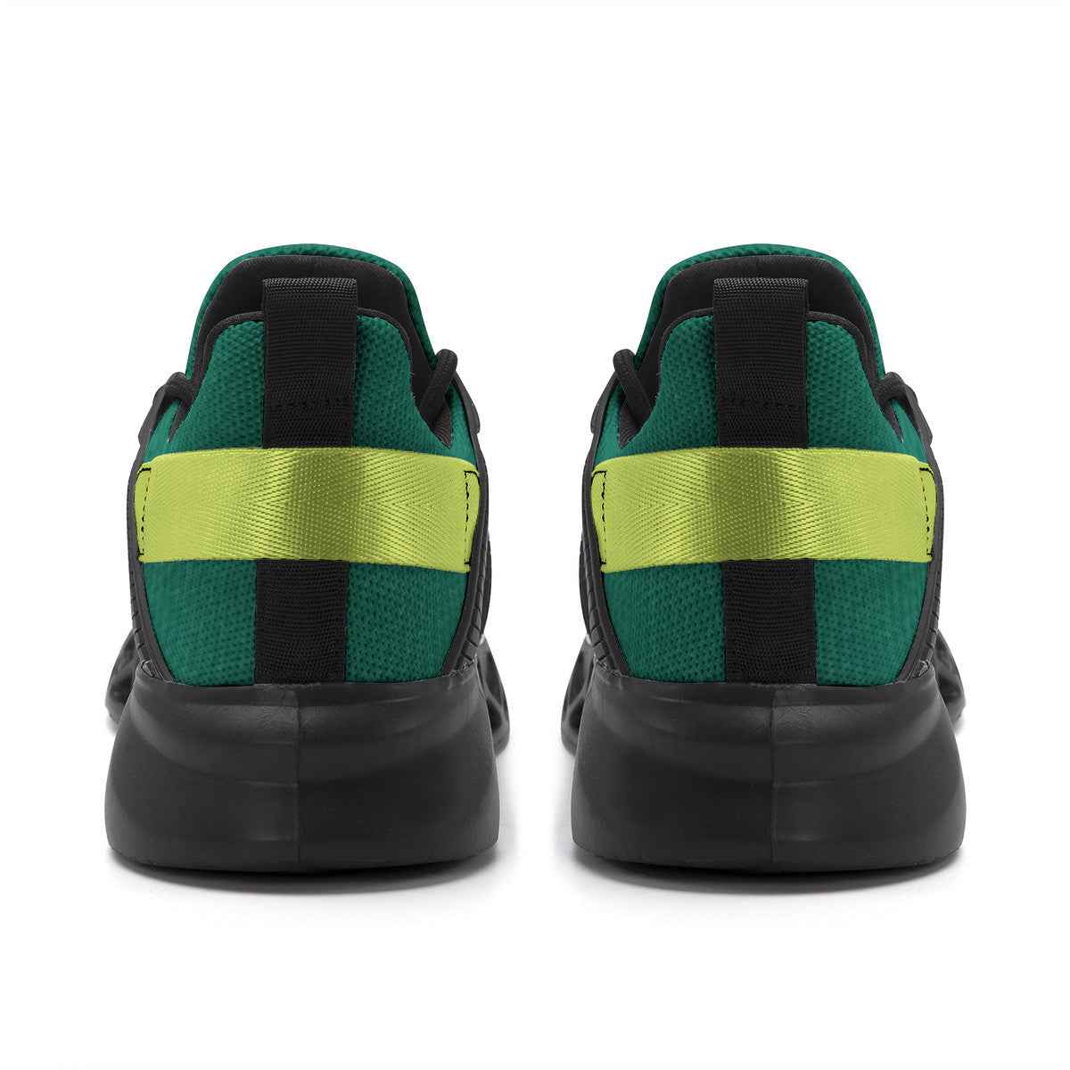 Unisex Neon Green Elastic Sport Sneakers
