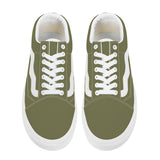 Olive Green Low Top Flat Sneaker
