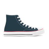 Smoky Blue High Top Canvas Shoes