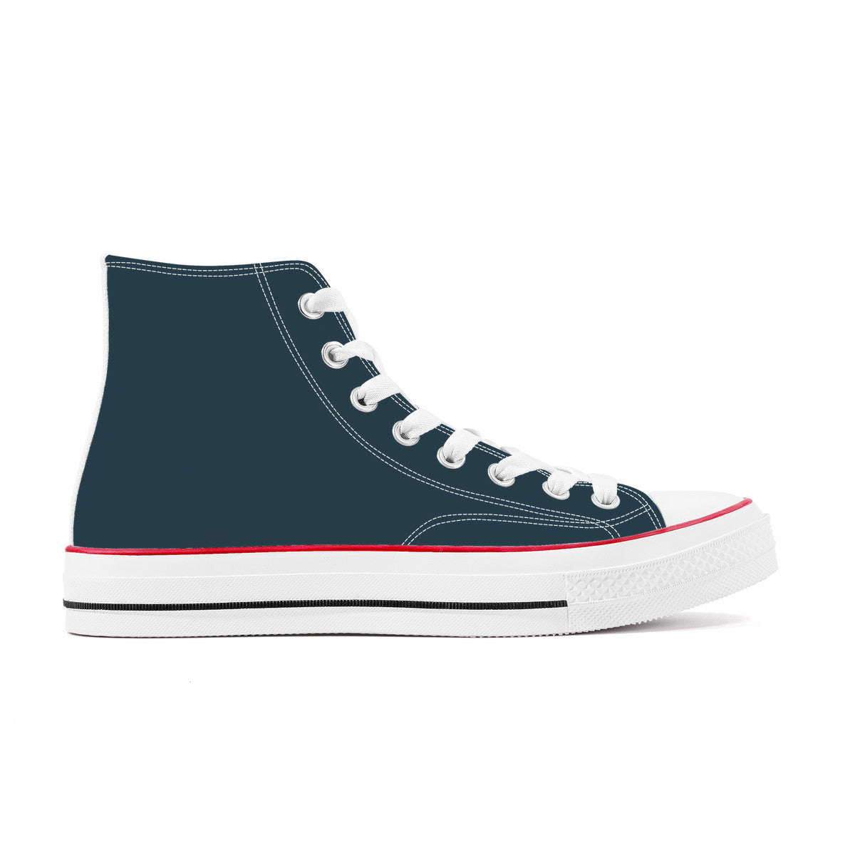 Smoky Blue High Top Canvas Shoes