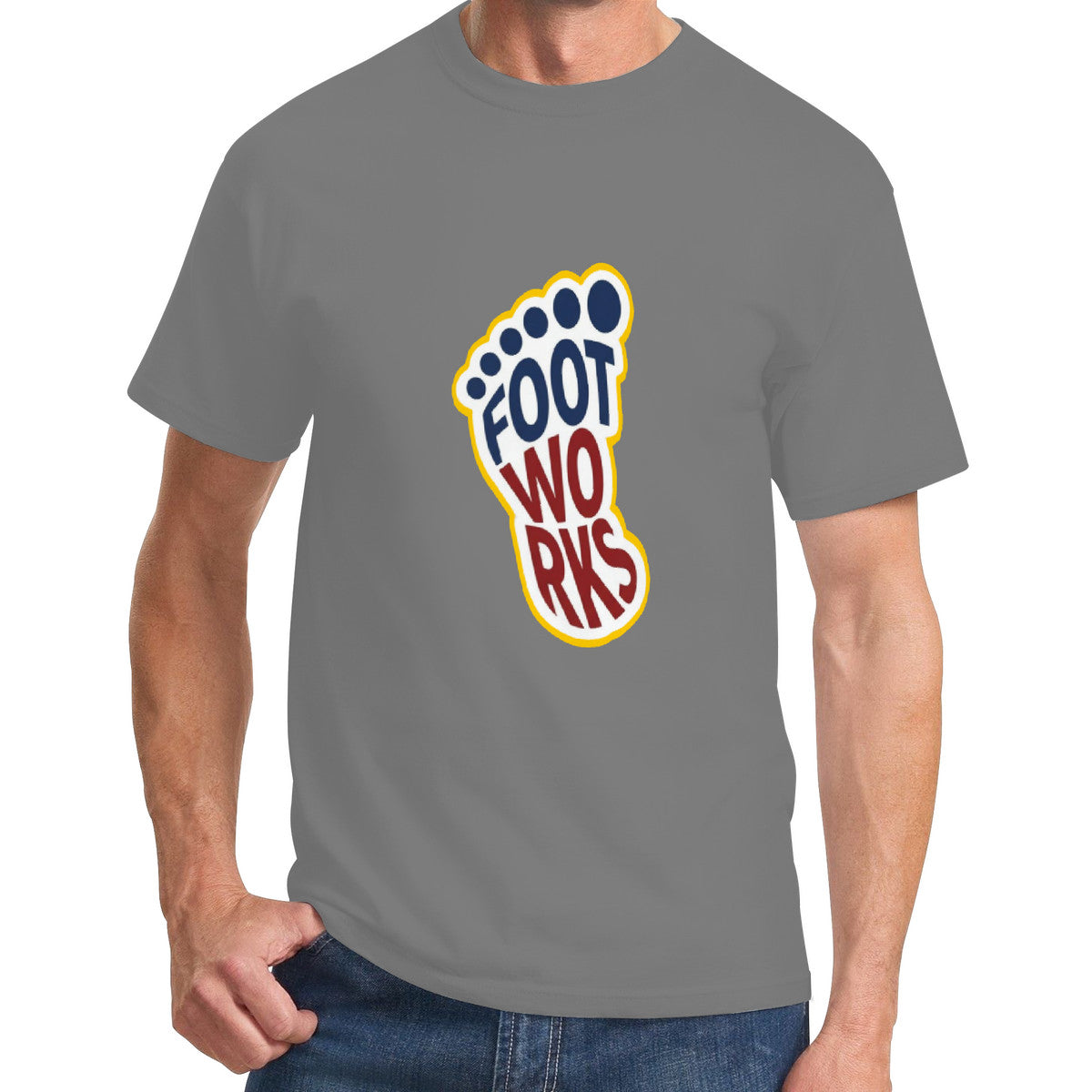 Gray Print  swag T-Shirt