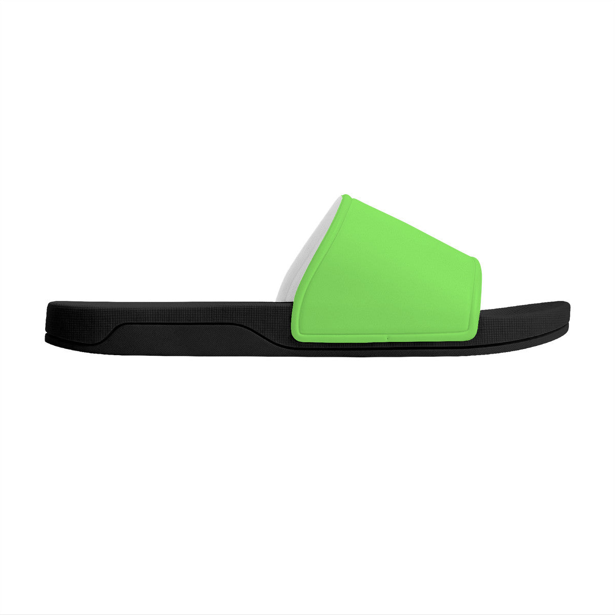 Neon green Slide Sandals - Black
