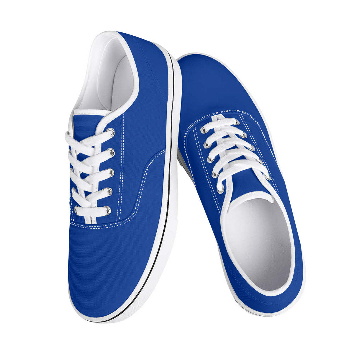 Navy blue Skate Shoes With Customized Tongue - White