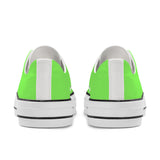 Neon green Unisex Classic Low Top Canvas Shoes - White