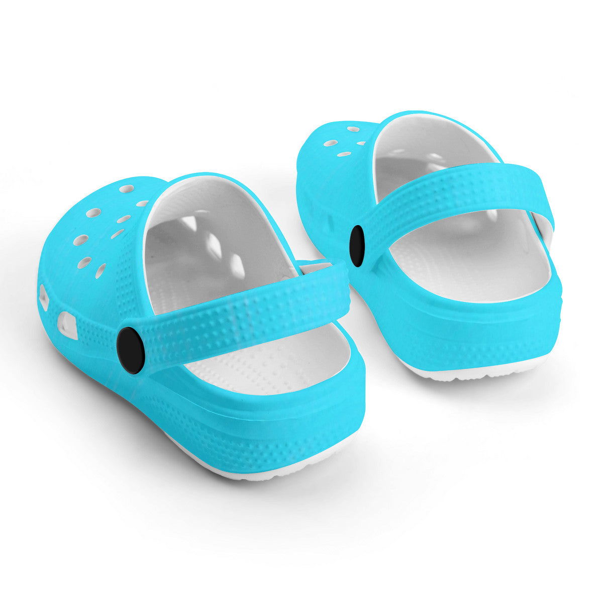 Kid's Neon Blue Casual Clogs