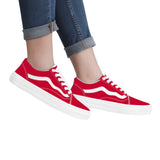 Red Low Top Flat Sneaker