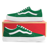 Green Low Top Flat Sneaker