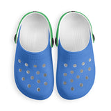 Kid's Blue and Green Casual Clogs