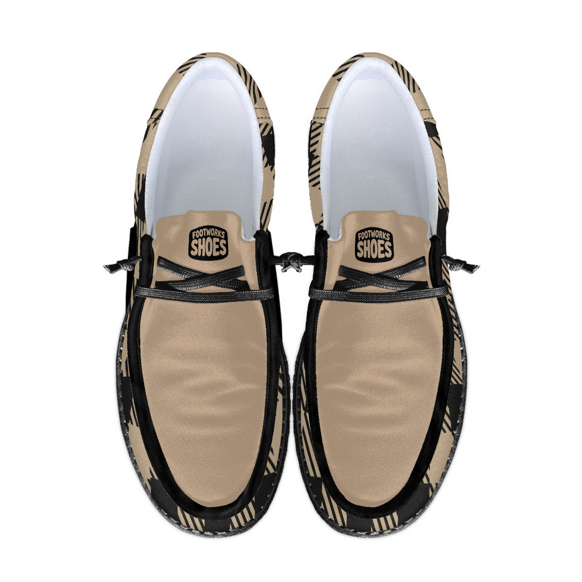 Tan Canvas Unisex Loafers