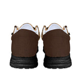 Brown Squares Unisex Canvas Loafers