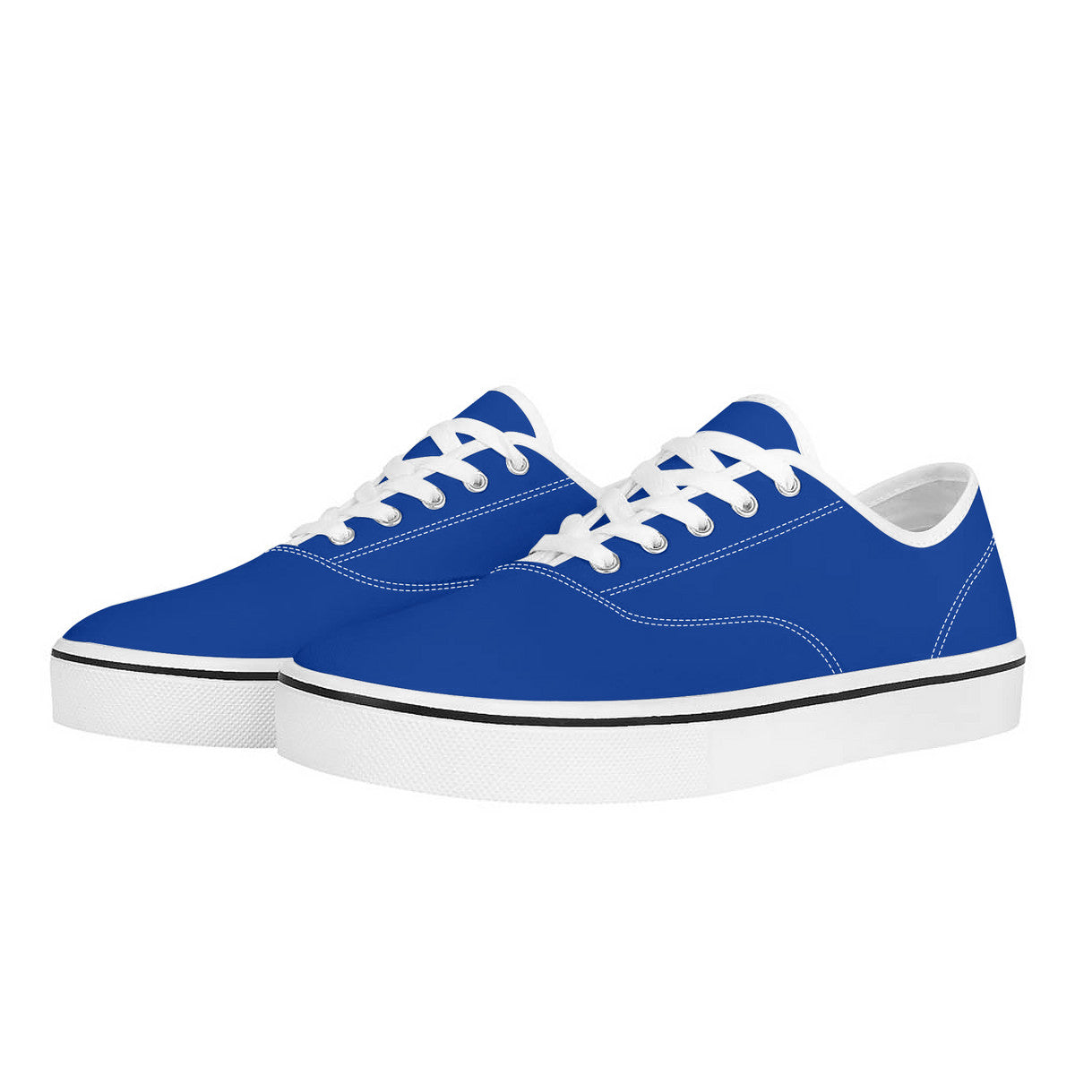 Navy blue Skate Shoes With Customized Tongue - White