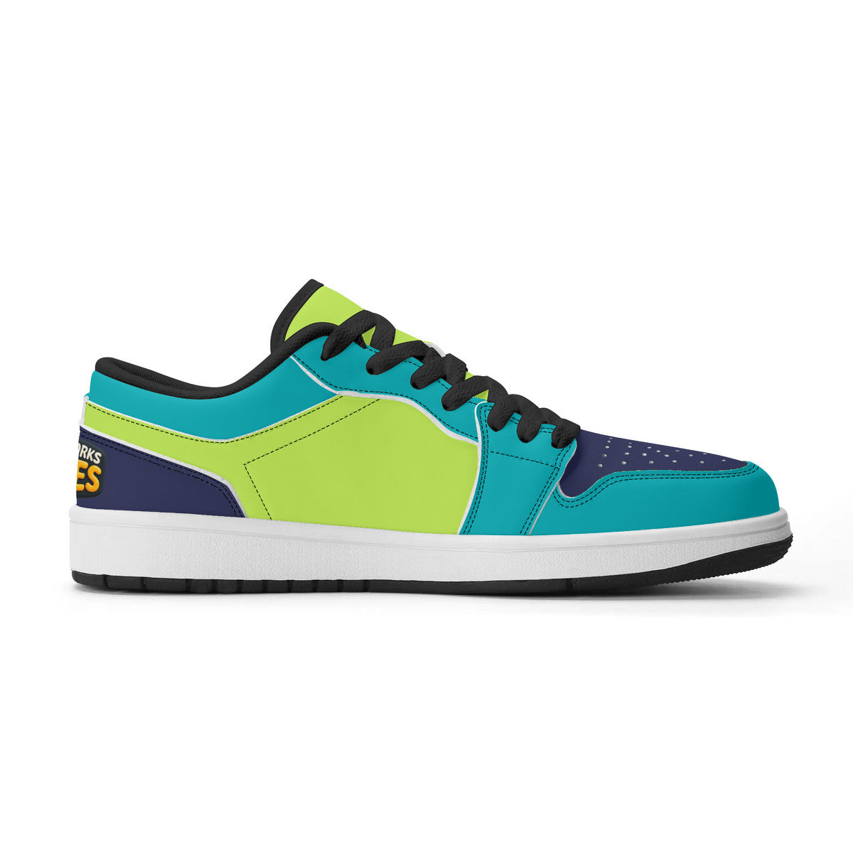 Unisex Greens Leather Low Top Sneakers
