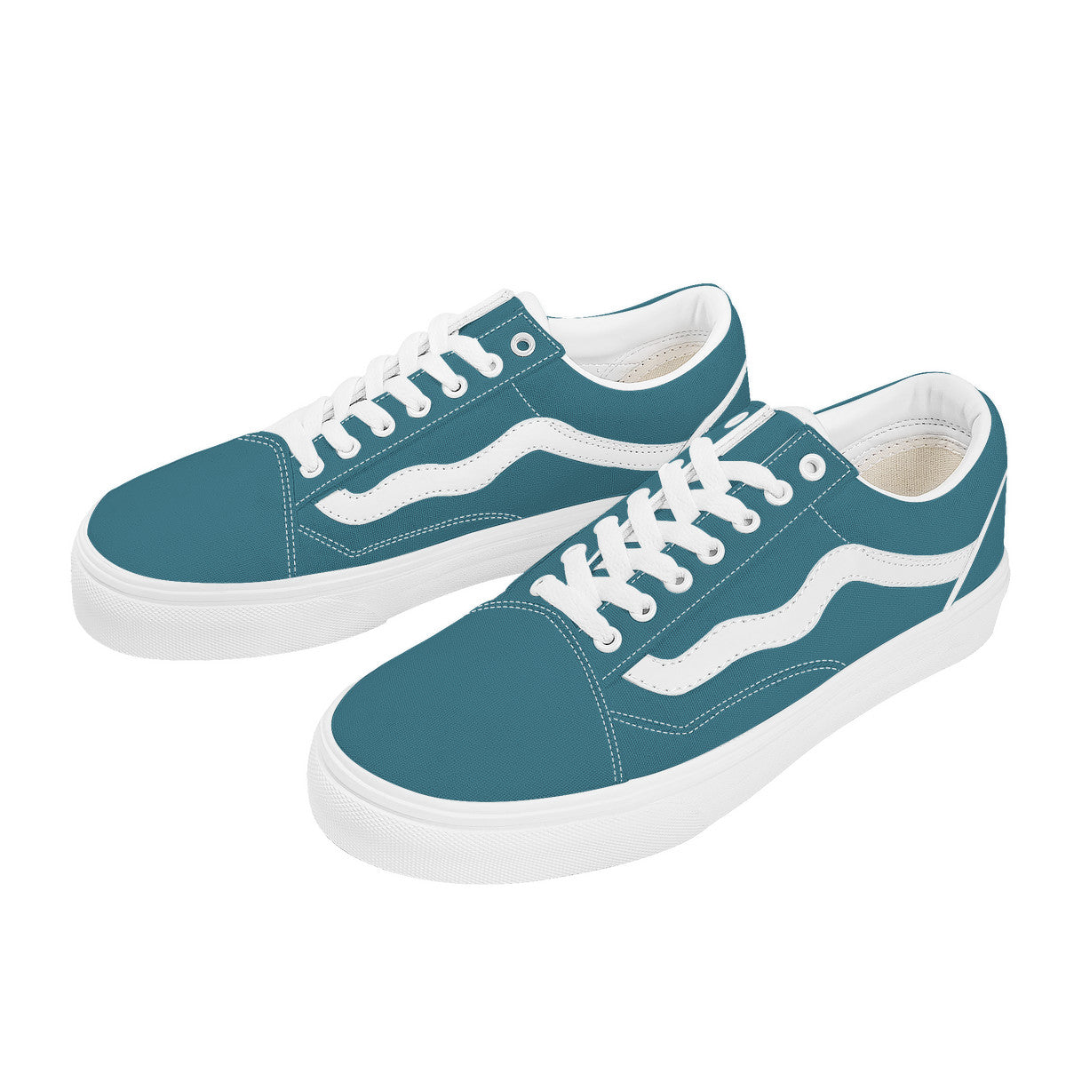 Teal Low Top Flat Sneaker