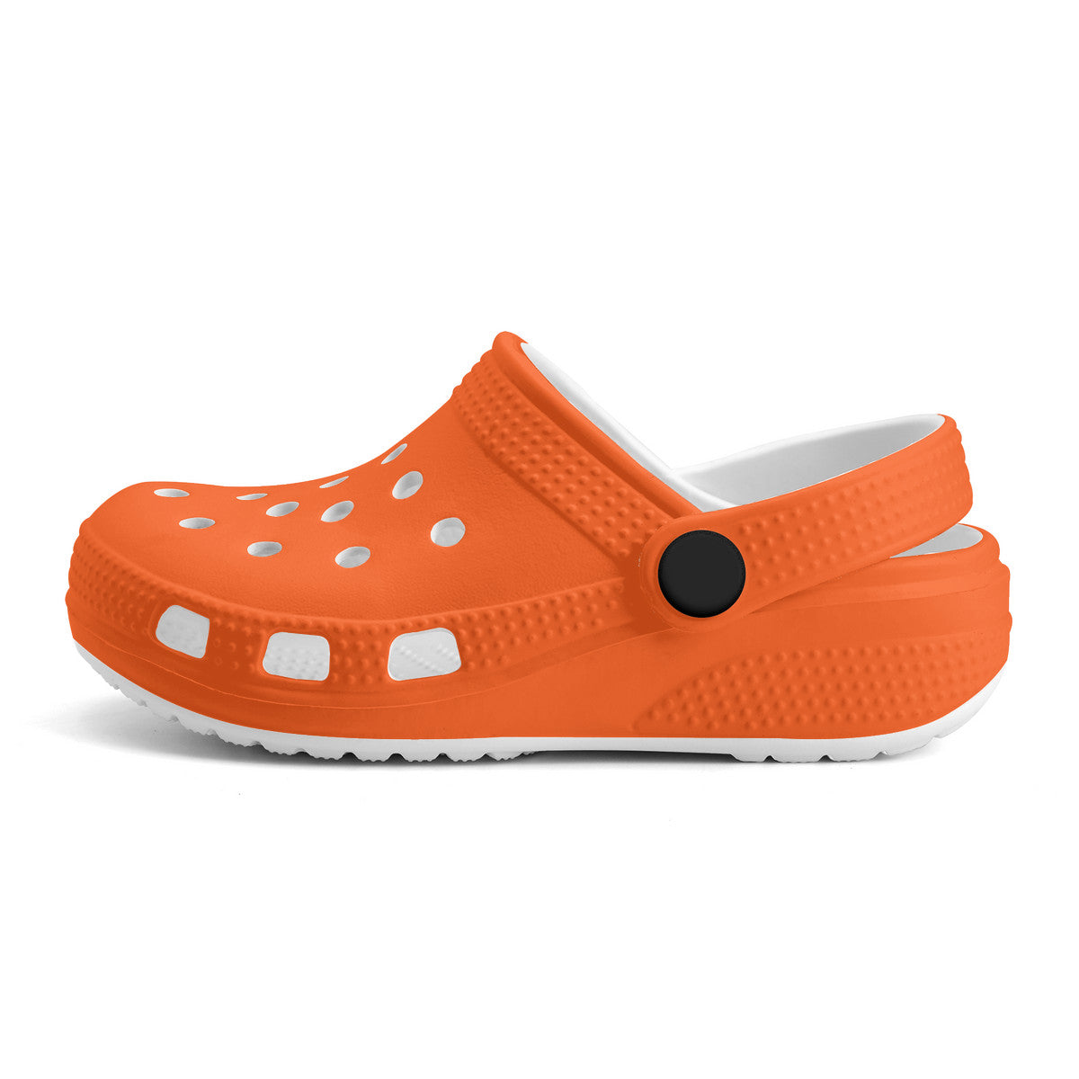 Kid's Neon Orange Casual Clogs