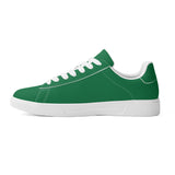 Green Unisex Premium Synthetic Leather Sneakers – Handcrafted Comfort by Footworks Shoes