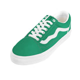 Green Low Top Flat Sneaker