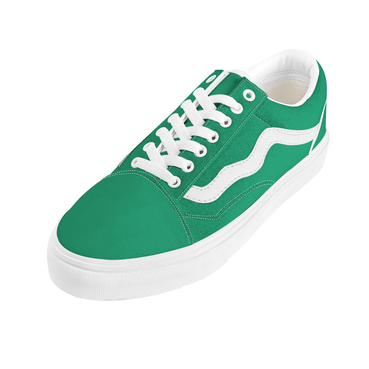 Green Low Top Flat Sneaker