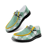 New York Fashion Week Unisex Green Canvas Loafers