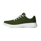 Green Corduroy Unisex Athletic Running Shoes
