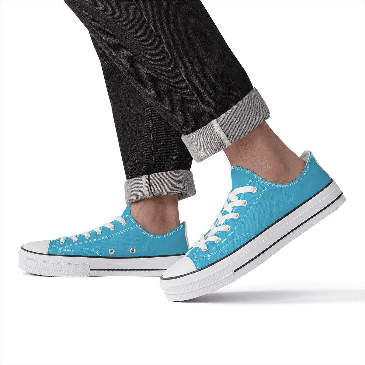 Blue Unisex Classic Low Top Canvas Shoes