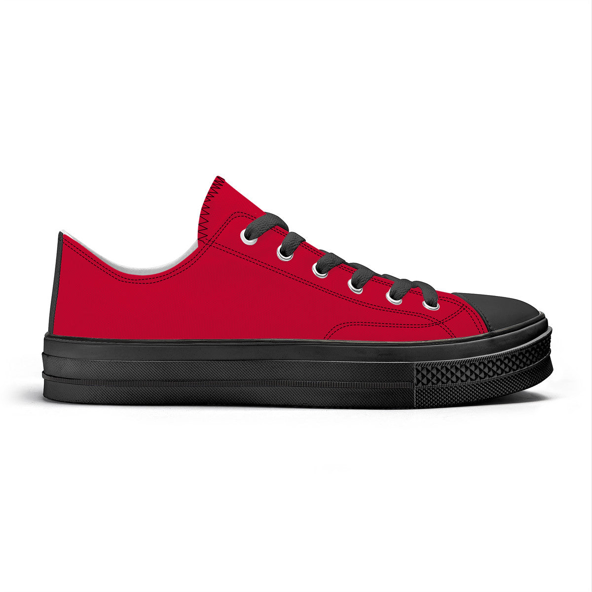 Red Unisex Classic Low Top Canvas Shoes