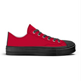 Red Unisex Classic Low Top Canvas Shoes