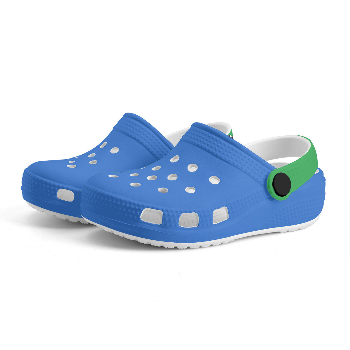 Kid's Blue and Green Casual Clogs
