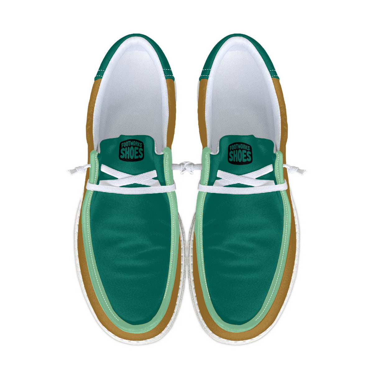 Unisex Green Liberty Canvas Loafers