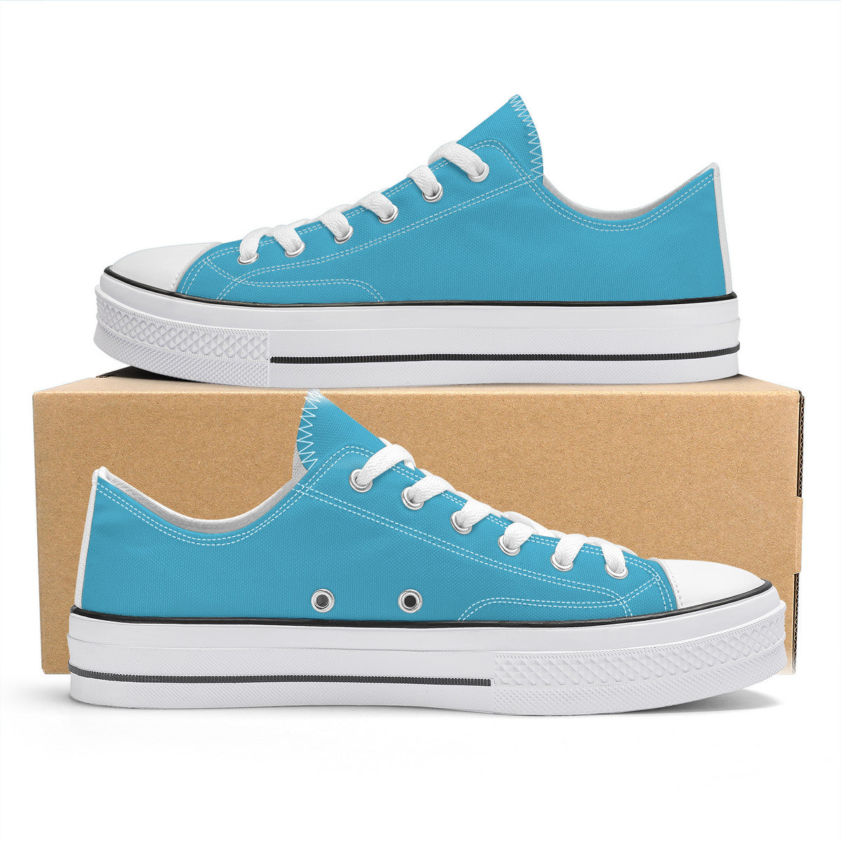 Blue Unisex Classic Low Top Canvas Shoes