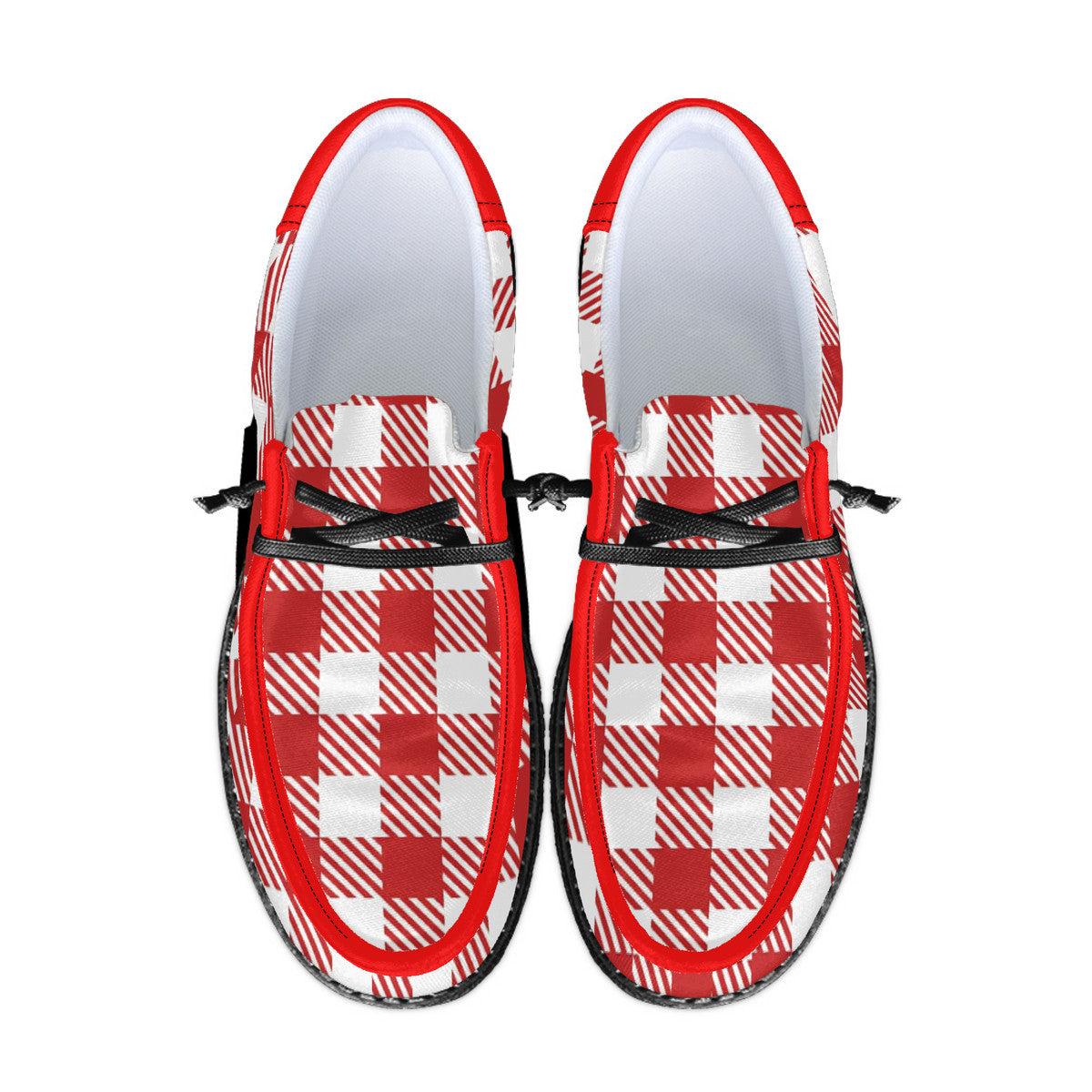 Red Unisex Canvas Loafers